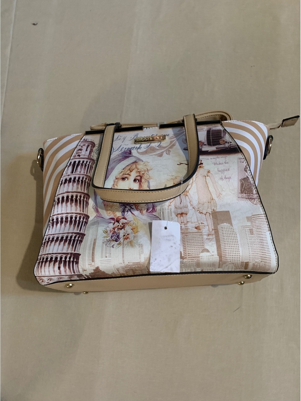 Nicole Lee Paris collage handbag